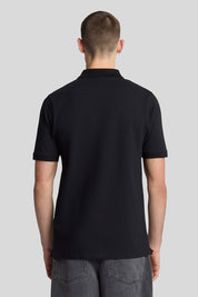 Ανδρική Μπλούζα κοντομάνικη πόλο μαύρη Lyle & Scott