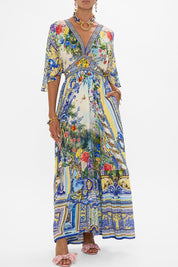 Γυναικείο Maxi φόρεμα εμριμέ 00033114-WALLWOND Camilla