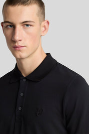 Ανδρική Μπλούζα κοντομάνικη πόλο μαύρη Lyle & Scott