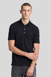 Ανδρική Μπλούζα κοντομάνικη πόλο μαύρη Lyle & Scott