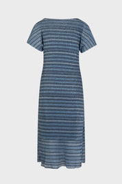 Γυναικείο φόρεμα lurex μπλε denim Sandro Ferrone Lola