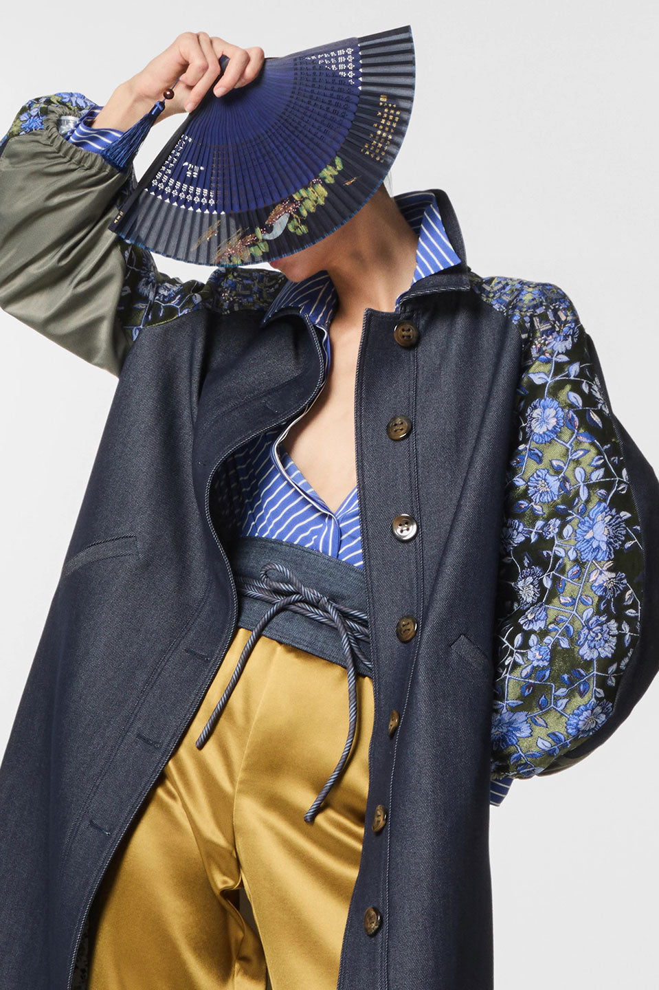 Γυναικείο πανωφόρι ζακάρ με λουλούδια Nenette