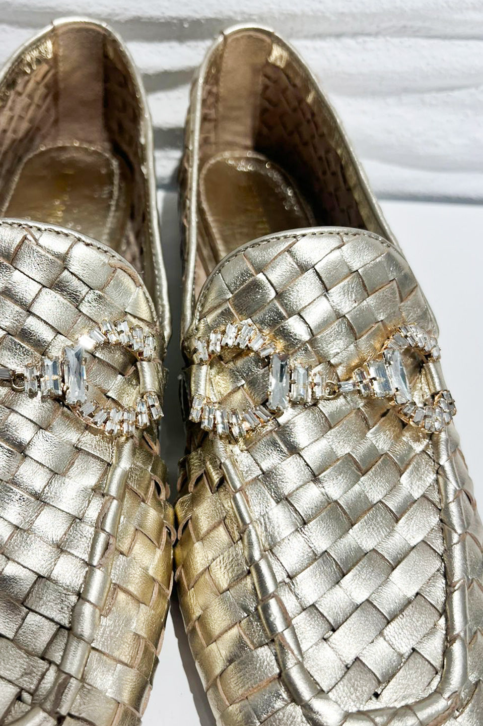 Γυναικεία παπούτσια loafers χρυσά Emanuelle Vee