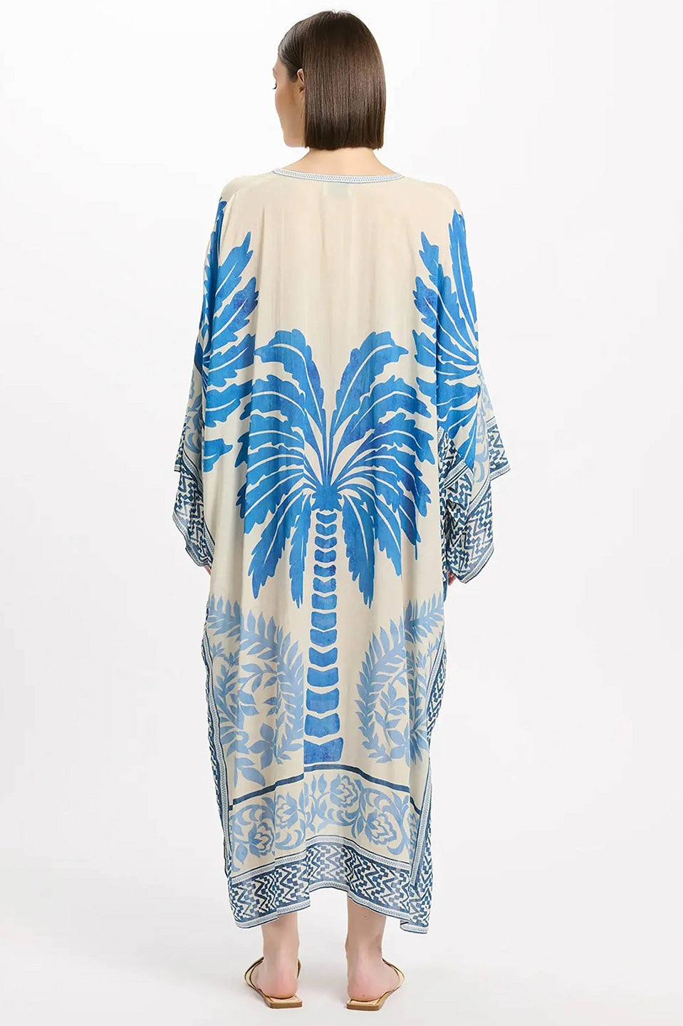 Γυναικείο φόρεμα tunic εμπριμέ μπλε Miss June