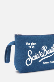 Γυναικείο τσαντάκι αξεσουάρ denim Saint Barth M2