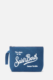 Γυναικείο τσαντάκι αξεσουάρ denim Saint Barth M2