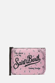 Γυναικείο τσαντάκι αξεσουάρ bandana ροζ Saint Barth M2