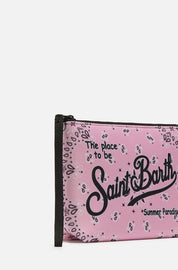 Γυναικείο τσαντάκι αξεσουάρ bandana ροζ Saint Barth M2