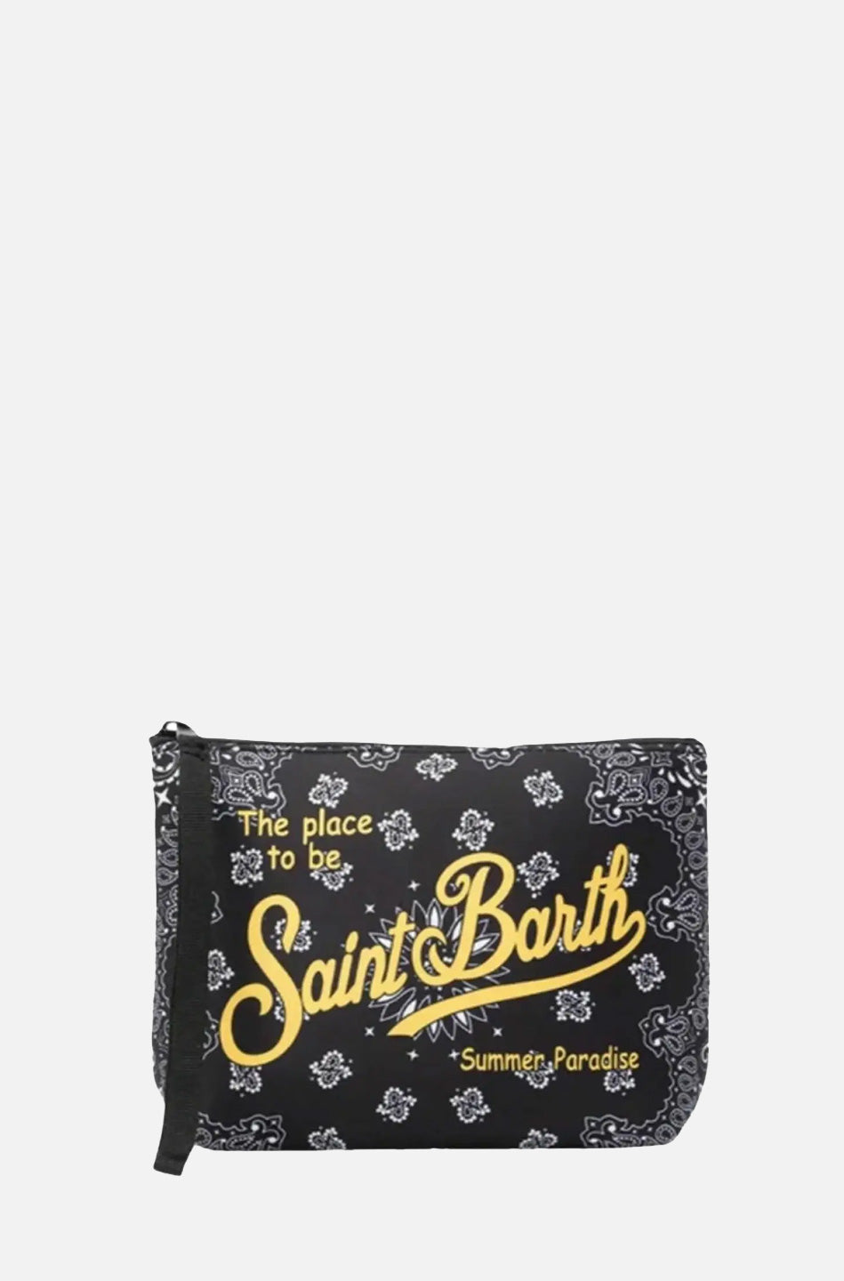 Γυναικείο τσαντάκι αξεσουάρ bandana μαύρη Saint Barth M2