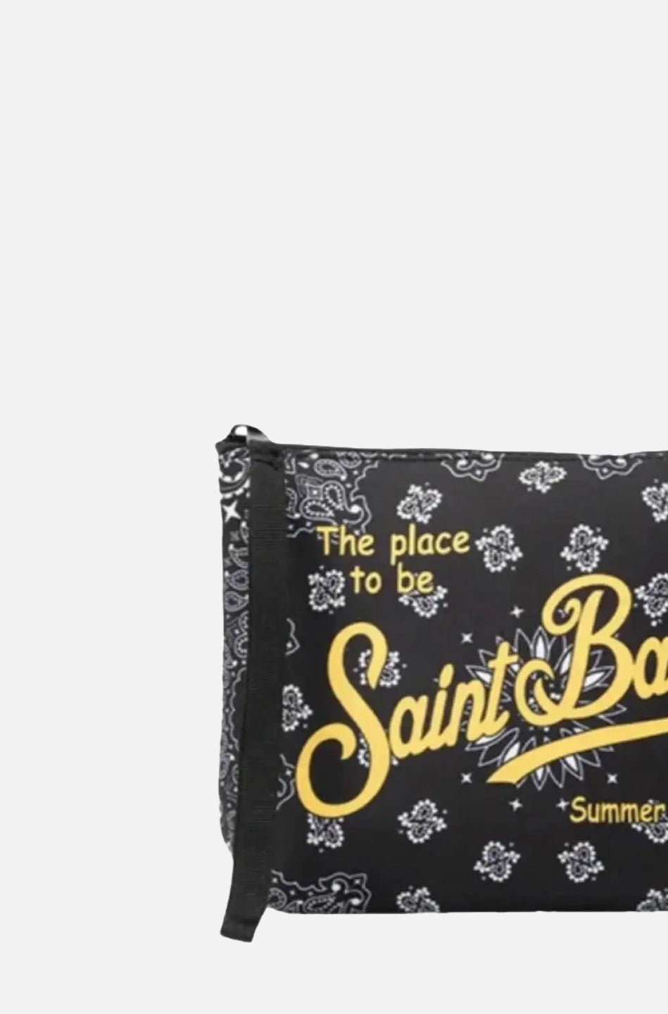 Γυναικείο τσαντάκι αξεσουάρ bandana μαύρη Saint Barth M2