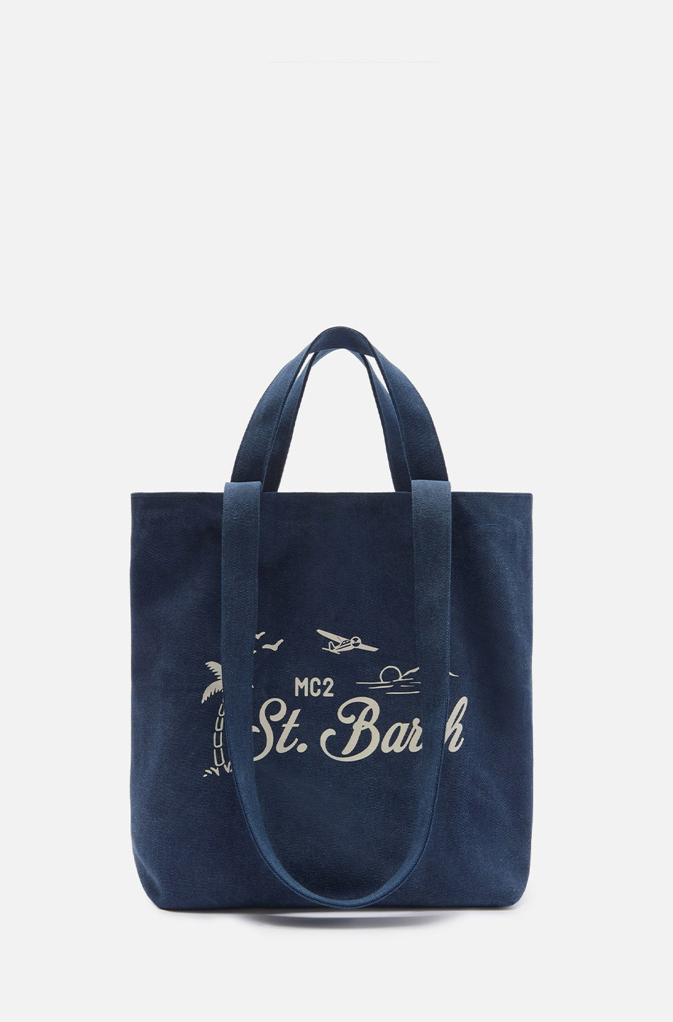 Γυναικεία τσάντα πάνινη navy Saint Barth M2
