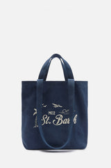 Γυναικεία τσάντα πάνινη navy Saint Barth M2