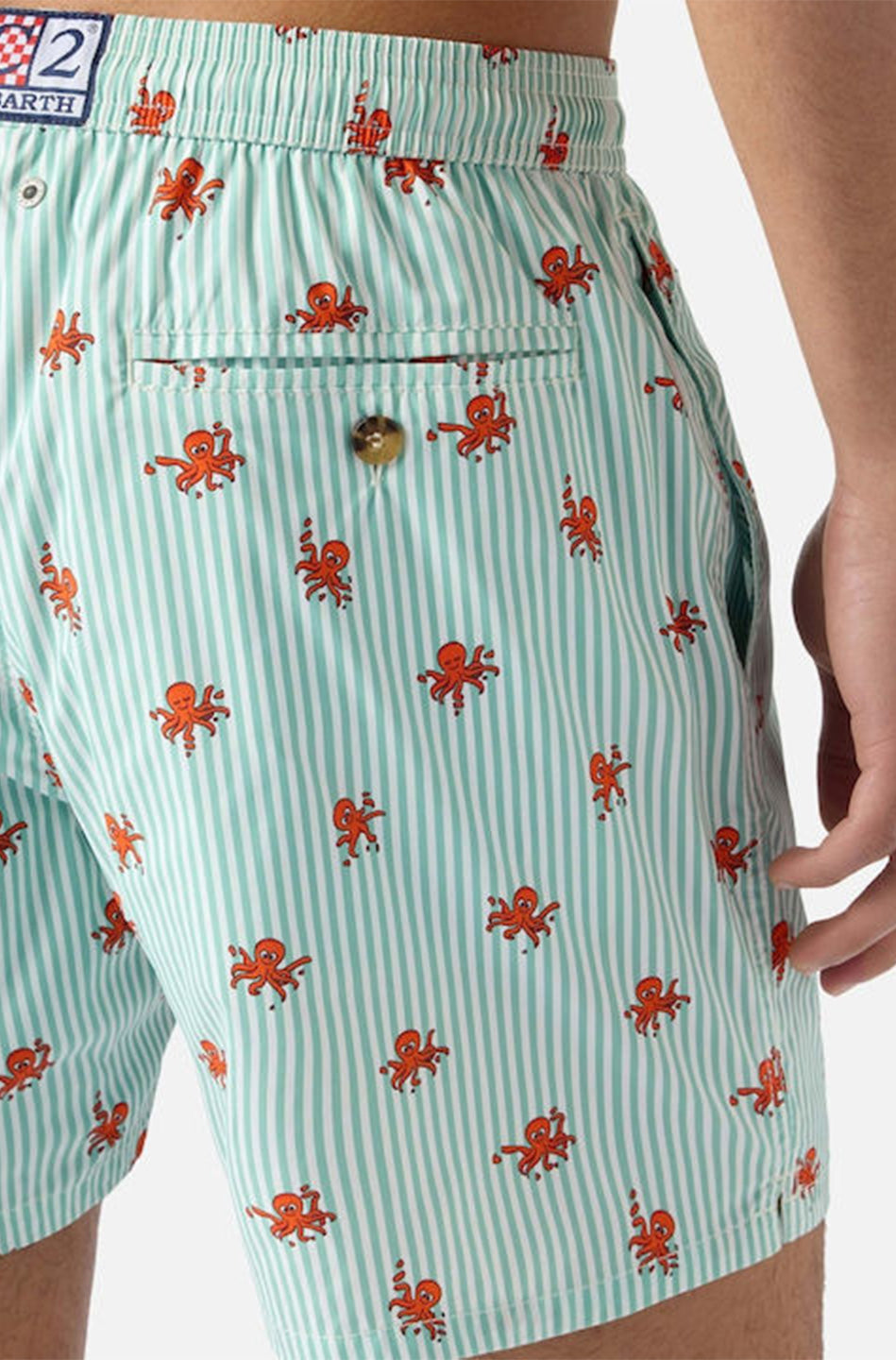Ανδρικό μαγιό εμπριμέ Saint Barth M2 -LIGHTING MICRO STRETCH-SWIMSHORT-OCTO CLING STRIPES S 53