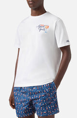 Ανδρική μπλόυζα λευκή Saint Barth M2 -PORTLAND-T-SHIRT-DRINK SPRITZ 01N