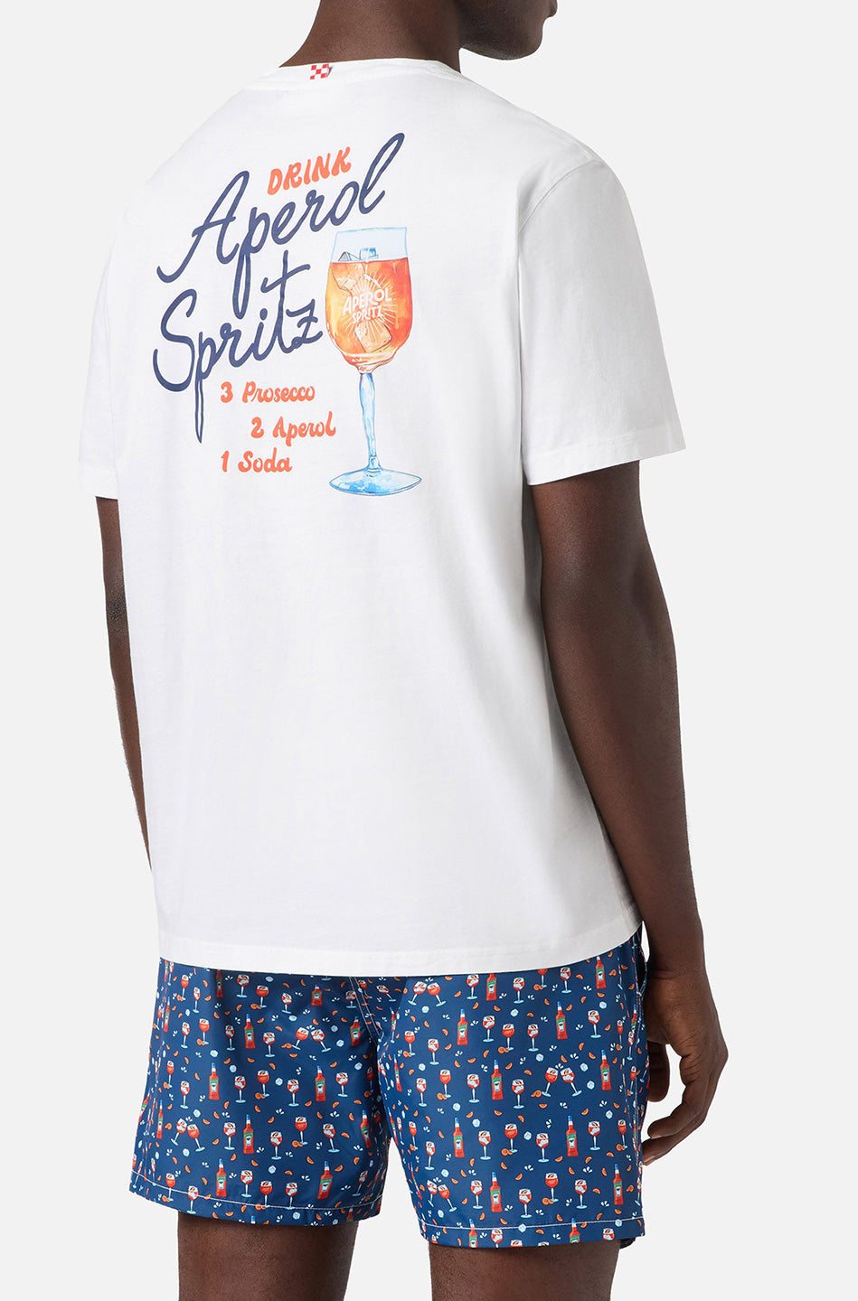 Ανδρική μπλόυζα λευκή Saint Barth M2 -PORTLAND-T-SHIRT-DRINK SPRITZ 01N