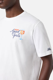 Ανδρική μπλόυζα λευκή Saint Barth M2 -PORTLAND-T-SHIRT-DRINK SPRITZ 01N