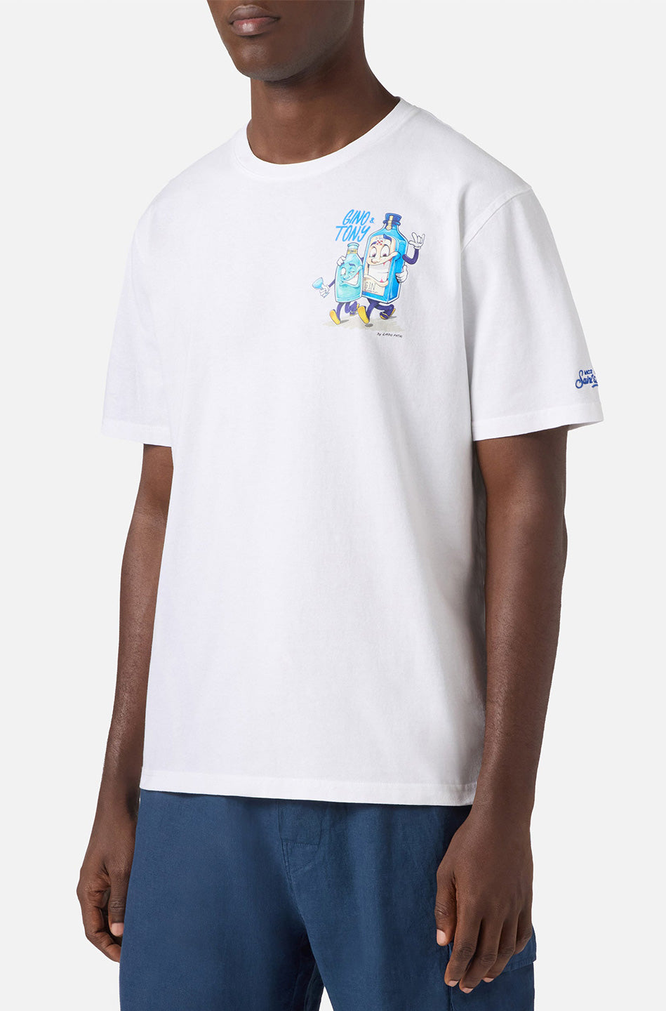 Ανδρική μπλόυζα λευκή Saint Barth M2 -PORTLAND-T-SHIRT-CPT GINO TONY 01N