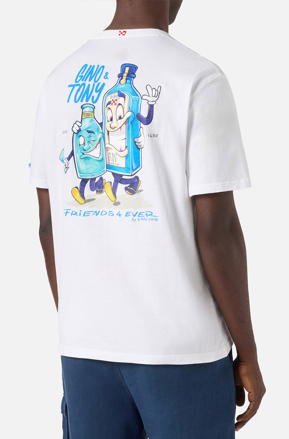 Ανδρική μπλόυζα λευκή Saint Barth M2 -PORTLAND-T-SHIRT-CPT GINO TONY 01N