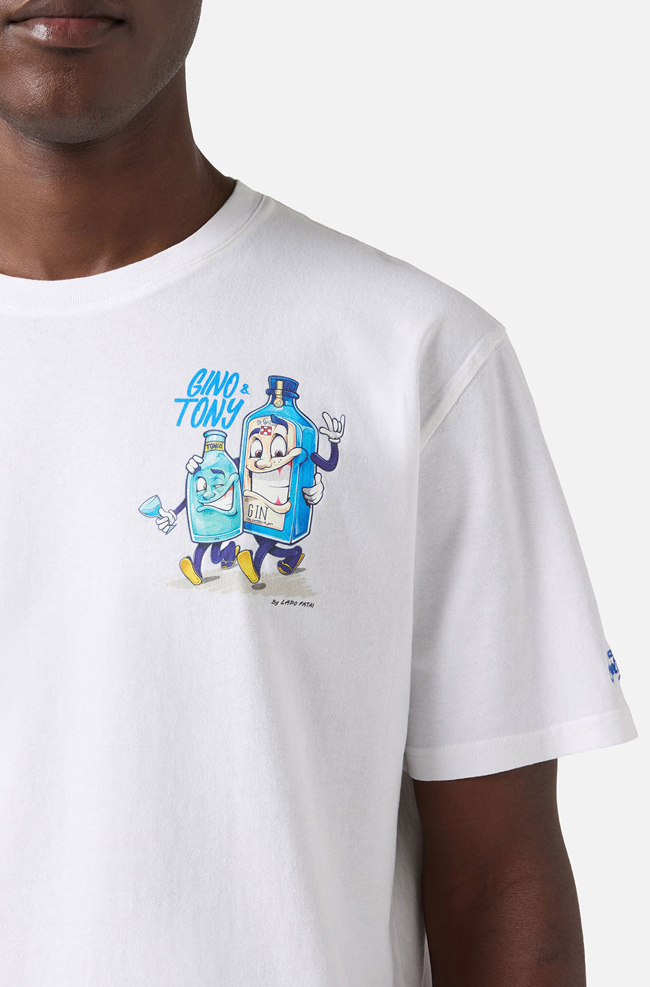 Ανδρική μπλόυζα λευκή Saint Barth M2 -PORTLAND-T-SHIRT-CPT GINO TONY 01N