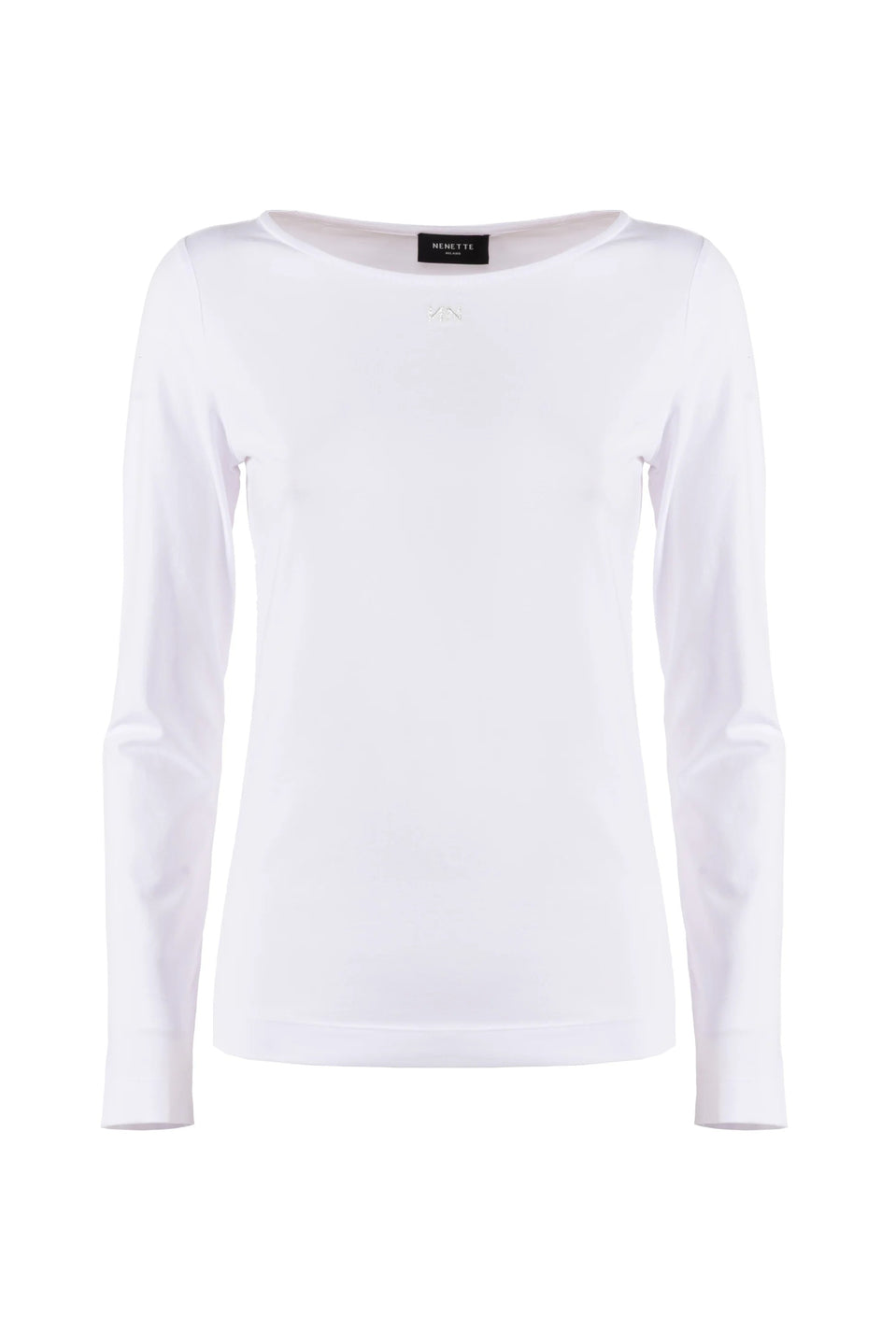 Γυναικεία μπλούζα μακρυμάκινο T-shirt λευκό Nenette