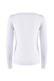 Γυναικεία μπλούζα μακρυμάκινο T-shirt λευκό Nenette