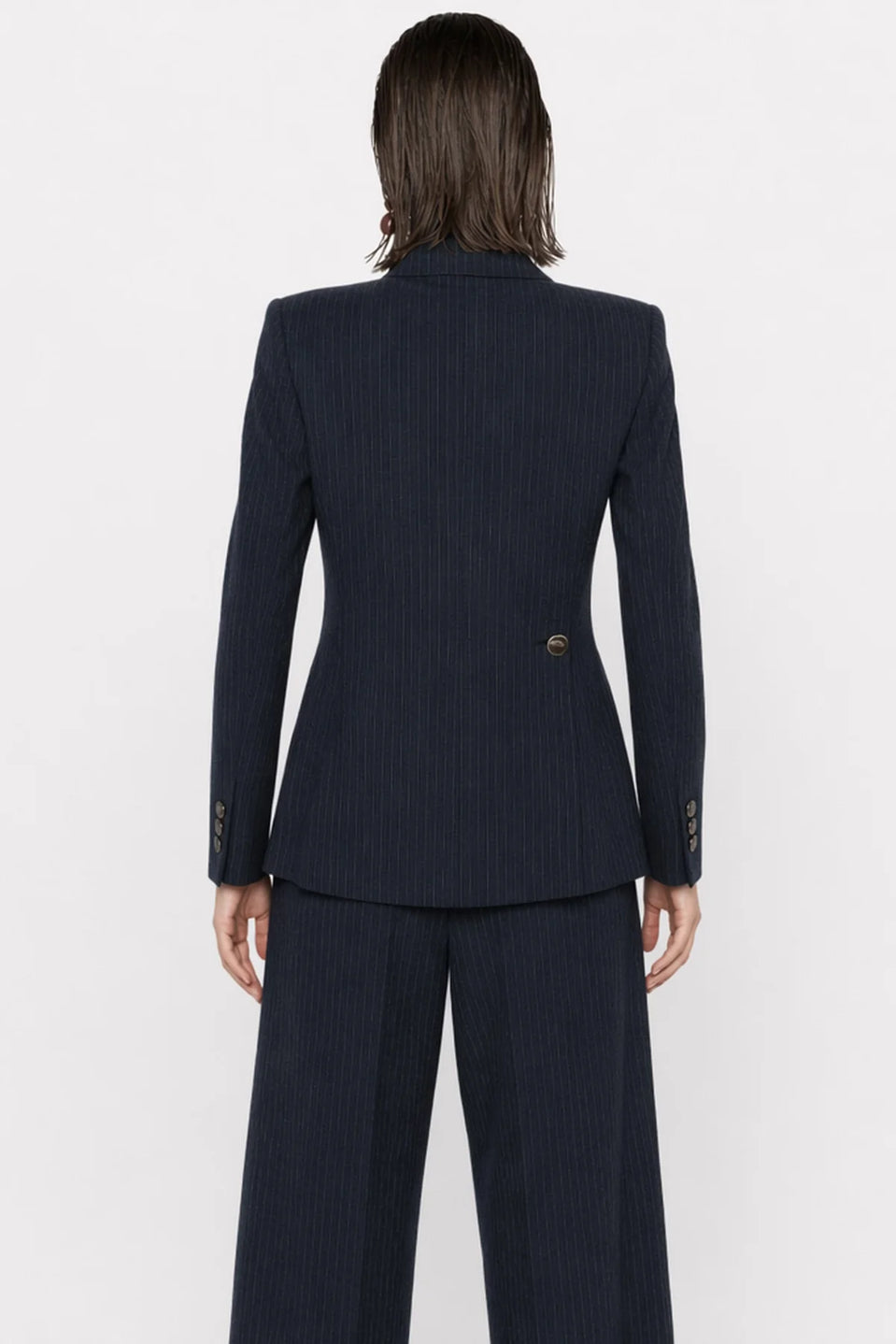 Γυναικείο σακάκι με διπλά κουμπιά μπλε Kocca