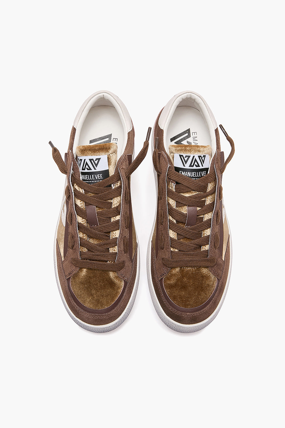 Γυναικεία παπούτσια sneakers καφέ Emanuelle Vee