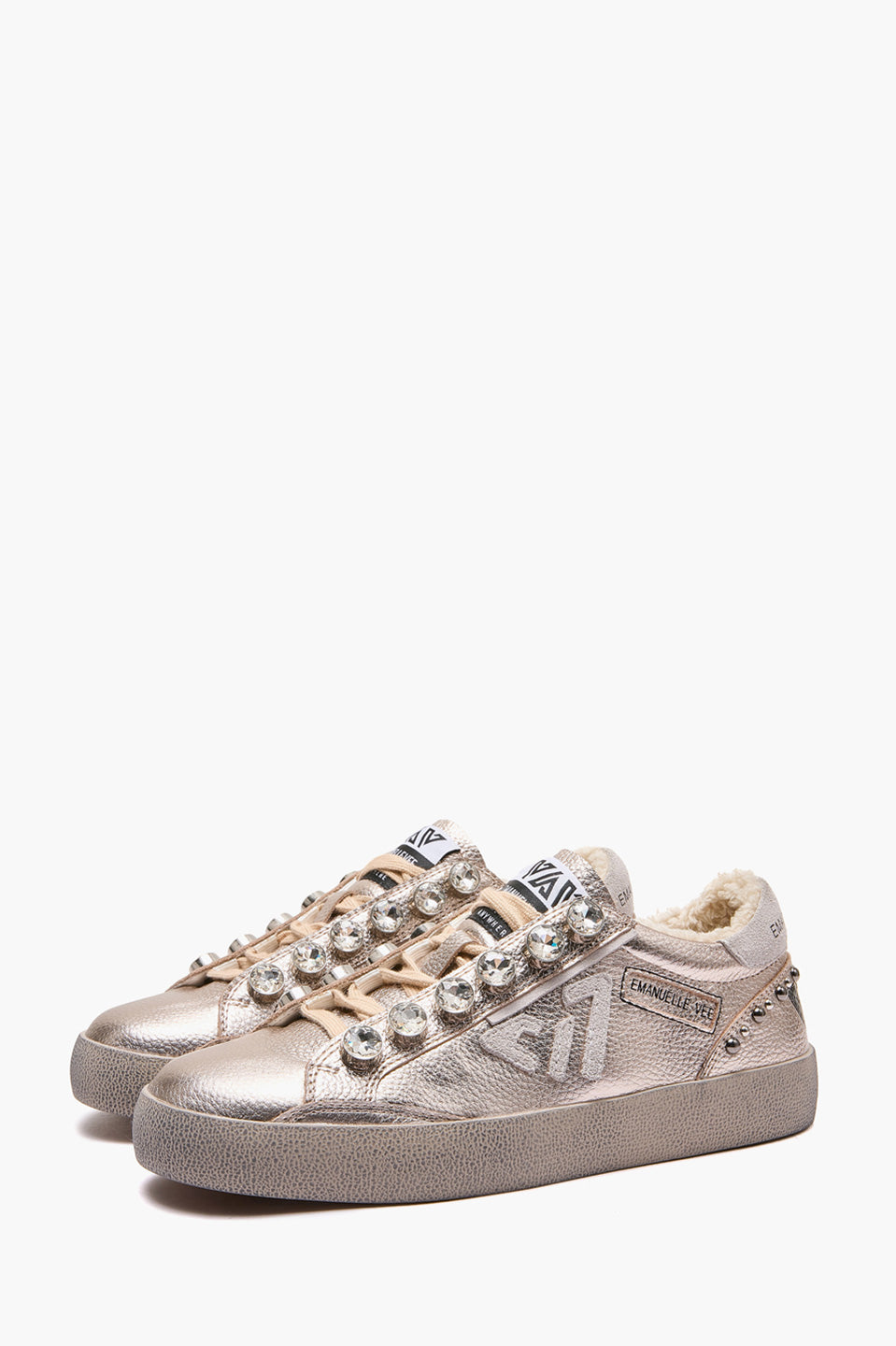 Γυναικεία παπούτσια sneakers gold Emanuelle Vee