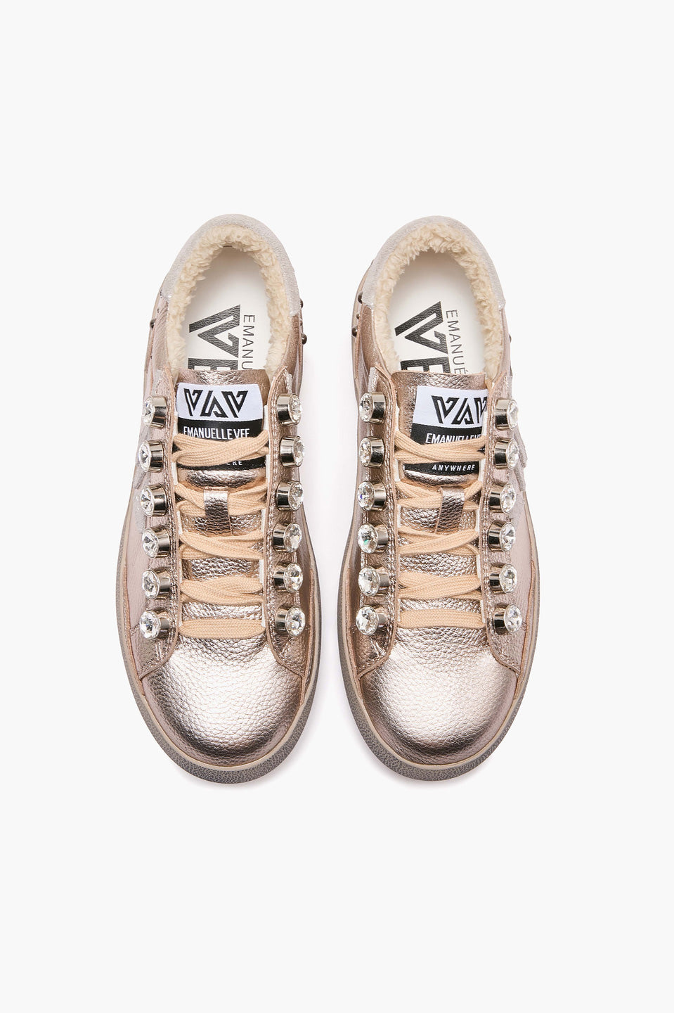 Γυναικεία παπούτσια sneakers gold Emanuelle Vee