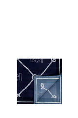 Γυναικείο Φουλάρι με pattern μπλε Rinascimento