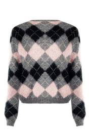 Γυναικεία ζακέτα πλεκτή ροζ-γκρι Rinascimento