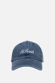 Unisex καπέλο jockey denim μπλε Saint Barth MC2
