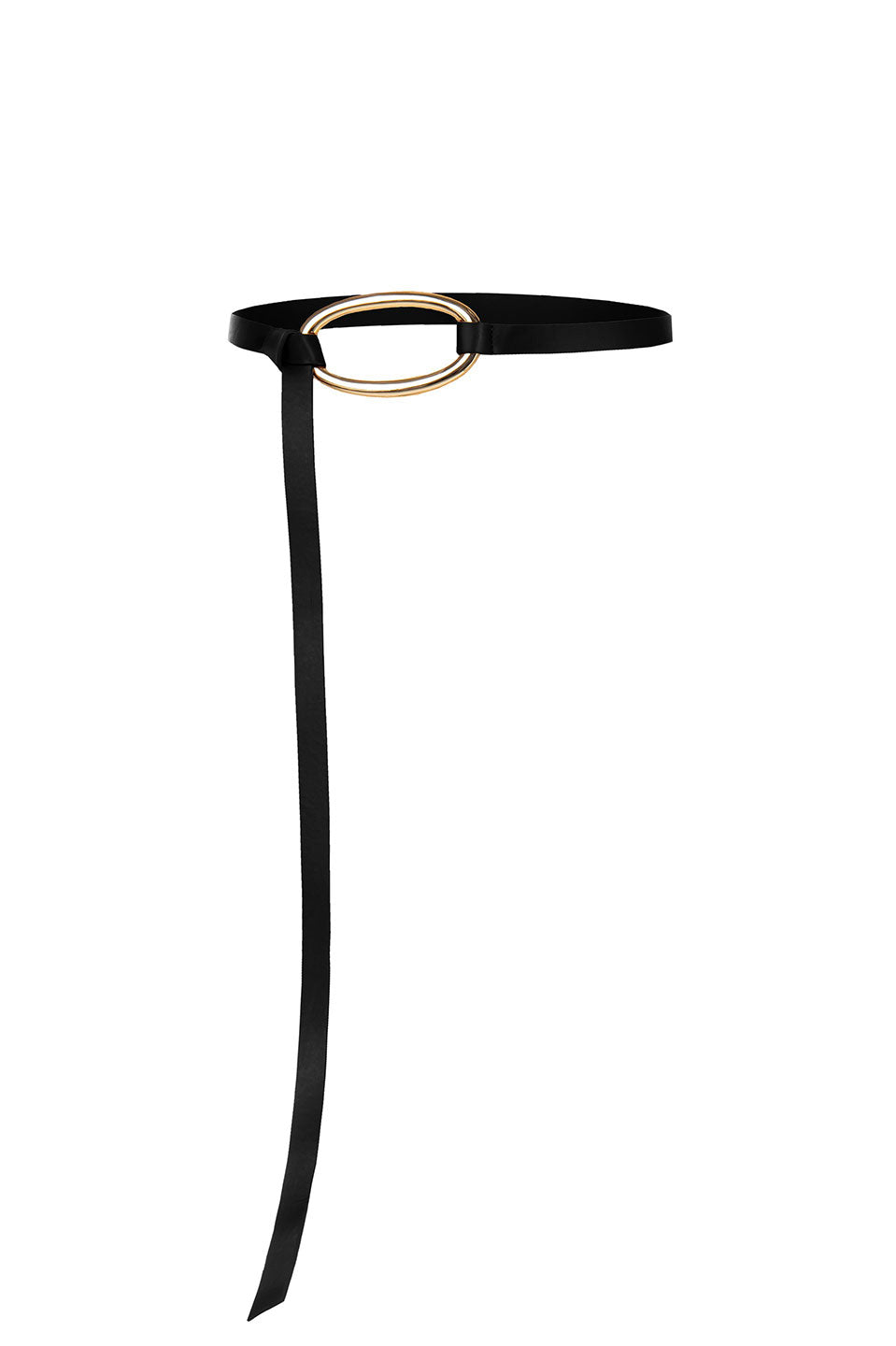 Γυναικεία Ζώνη με κρίκο μαύρη Rinascimento