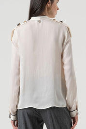 Γυναικείο πουκάμισο Corean εκρού Fracomina