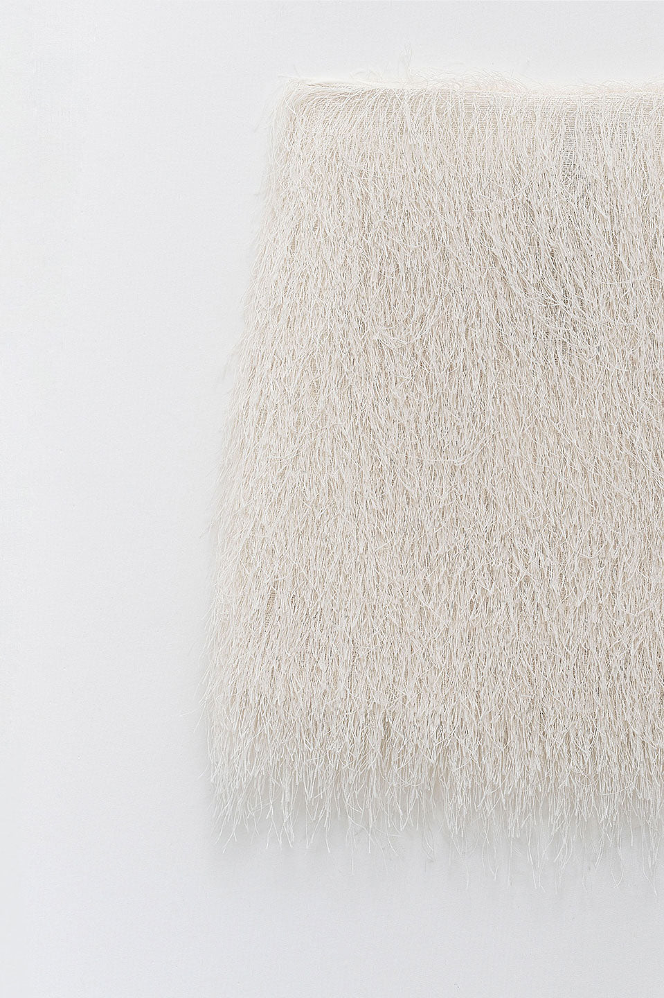 Γυναικεία Φούστα με πούπουλα και παγιέτα ιβουάρ Eleh