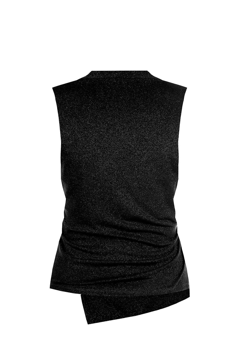 Αμάνικη μπλούζα λουρεξ μαύρη Rinascimento