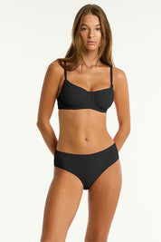 Γυναικείο Μαγιό bikini top ανάγλυφο balconate μαύρο Sea Level