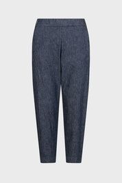 Γυναικείο Παντελόνι λινό-βαμβακερό blend σκούρο μπλε Sandro Ferrone