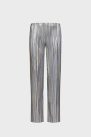 Γυναικείο Παντελόνι πλισέ γυαλιστερό ασημί Sandro Ferrone Lola