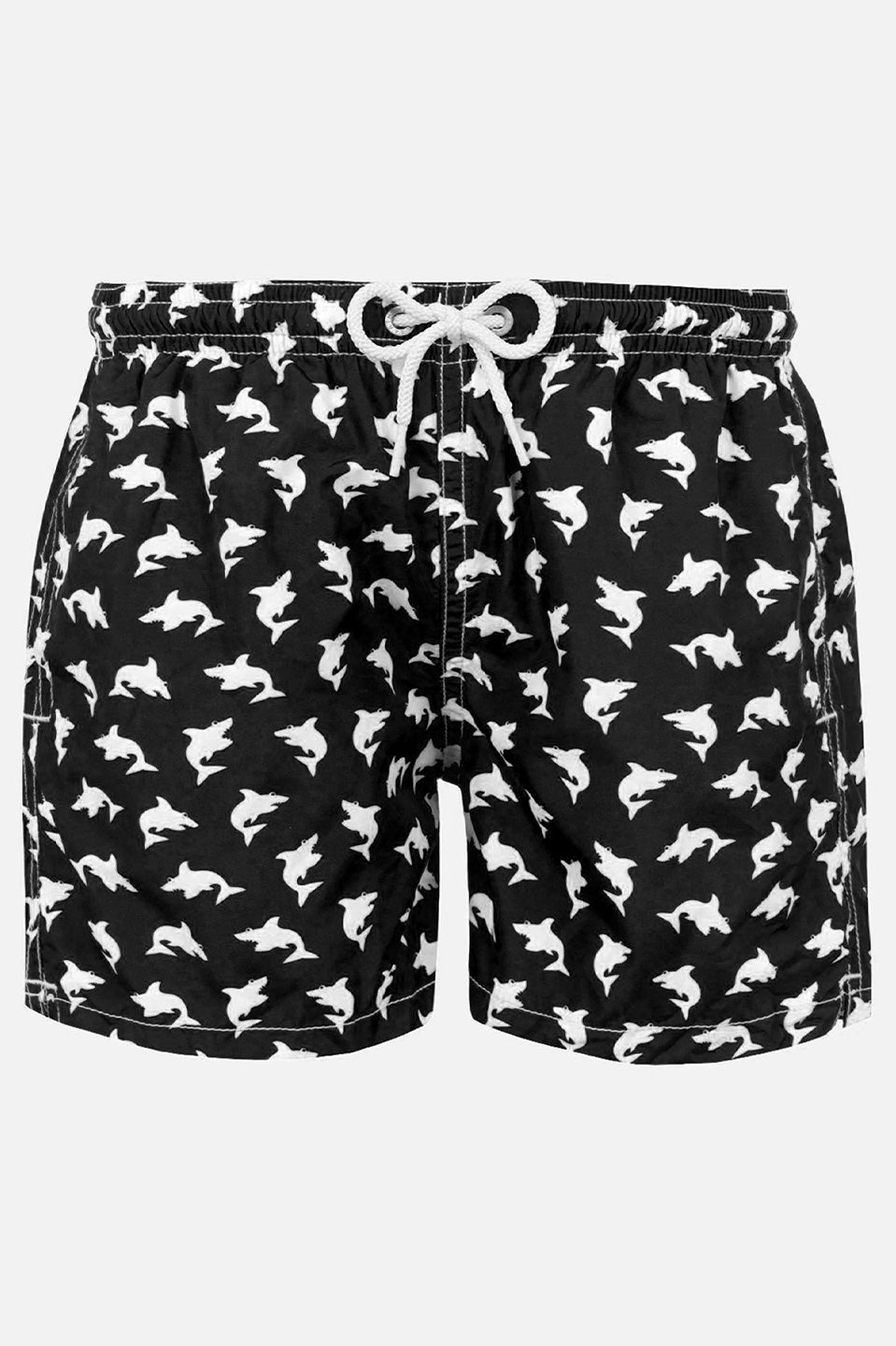 Ανδρικό μαγιό με καρχαρίες μαύρο Saint Barth MC2