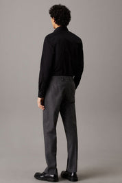 Ανδρικό Πουκάμισο ποπλίνα slim fit μαύρο Calvin Klein K10K109509BEH