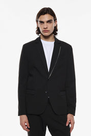 Ανδρικό σακάκι με μεταλλική λεπτομέρεια μαύρο IMPERIAL MAN
