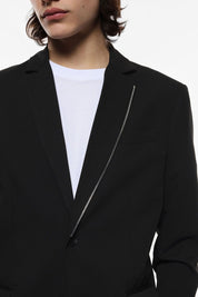 Ανδρικό σακάκι με μεταλλική λεπτομέρεια μαύρο IMPERIAL MAN