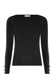 Γυναικεία μπλούζα πλεκτή μαύρη Rinascimento