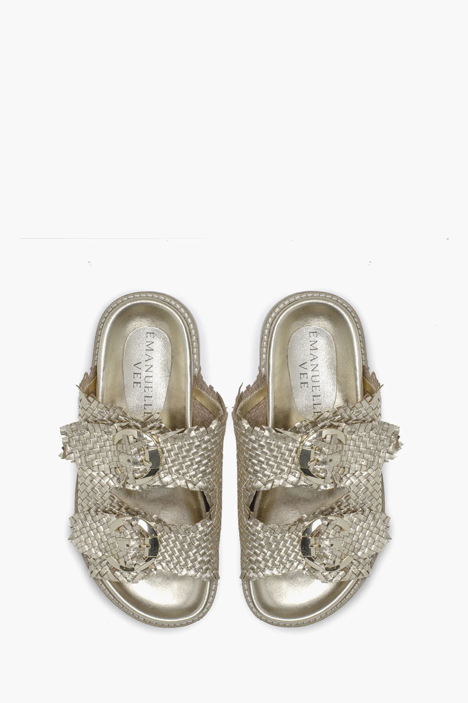 Γυναικεία Παπούτσια πέδιλα με στρας στις αγκράφες Emanuelle Vee