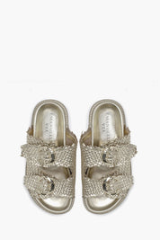 Γυναικεία Παπούτσια πέδιλα με στρας στις αγκράφες Emanuelle Vee