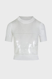 Γυναικεία Μπλούζα με παγιέτα λαυκή Sandro Ferrone Lola