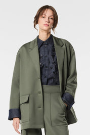 Γυναικείο σακάκι scuba χακί Nenette