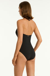 Γυναικείο Ολόσωμο μαγιό με δαιφάνεια μαύρο Sea Level