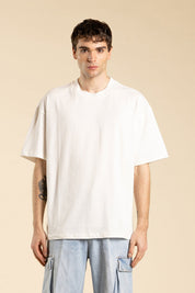 Ανδρική Κοντομάνικη μπλούζα σε φαρδιά γραμμή λευκή I'M BRIAN